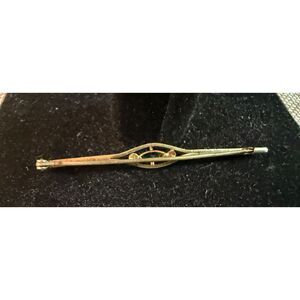 Vintage Beautiful Art Deco Bar-Style Brooch from Czechoslovakia